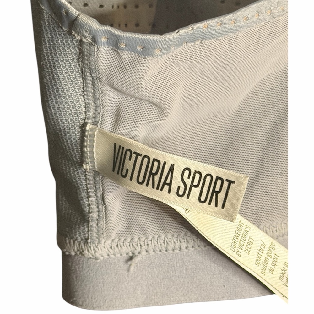 Lightweight by Victoria Sport Mesh Bra - Light Gray/White Size Small - Picture 6 of 8